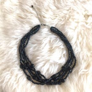 Metallic beaded necklace! Shiny!